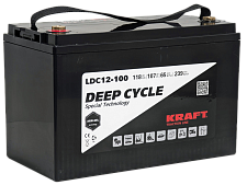 Аккумулятор  KRAFT LDC12-100 (12V118Ah) C20